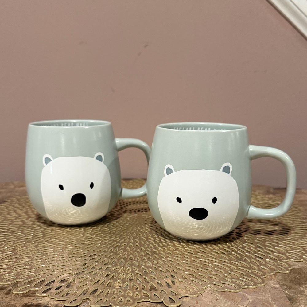 Indigo Polar Bear Kid Mugs, Set/2